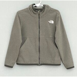 The North Face Kids Toddler 4T Gray Full Zip Fleece Hooded Jacket Coat NF0A34V3